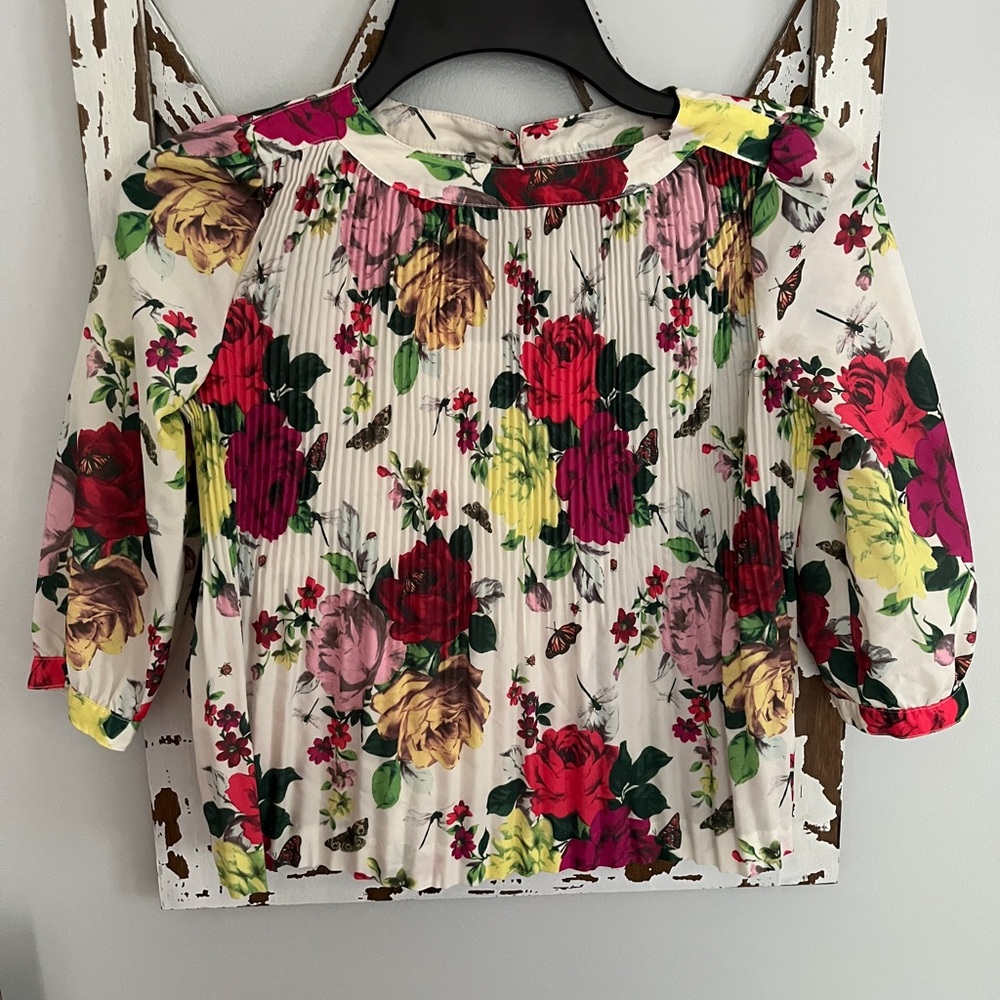 Baker by Ted Baker Girls Floral Pleated Blouse Size‎ 8